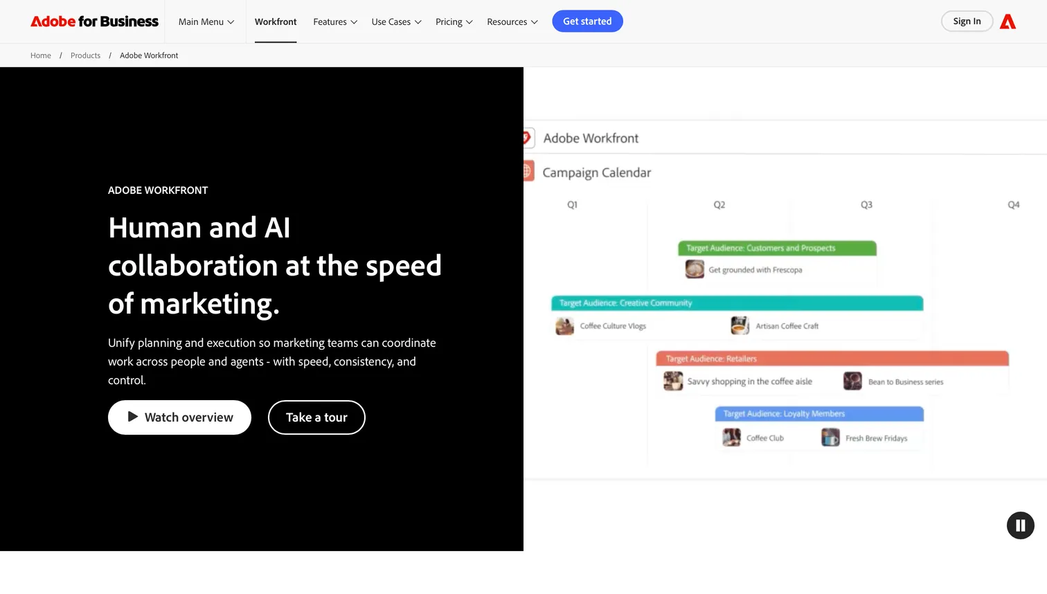 Adobe Workfront enterprise creative operations dashboard for in-house marketing teams