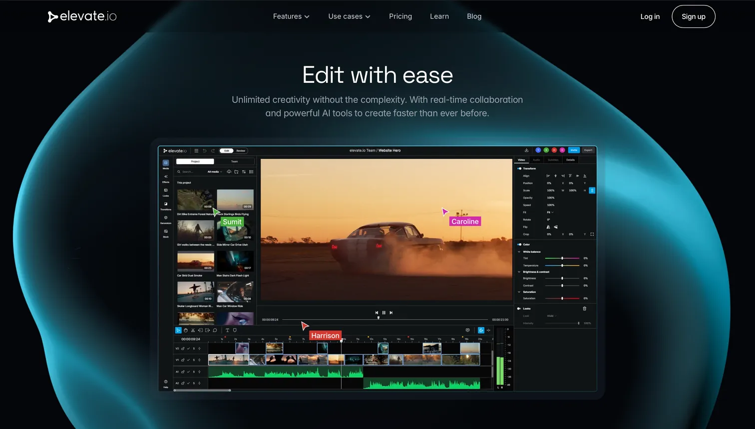 elevate.io video review software interface