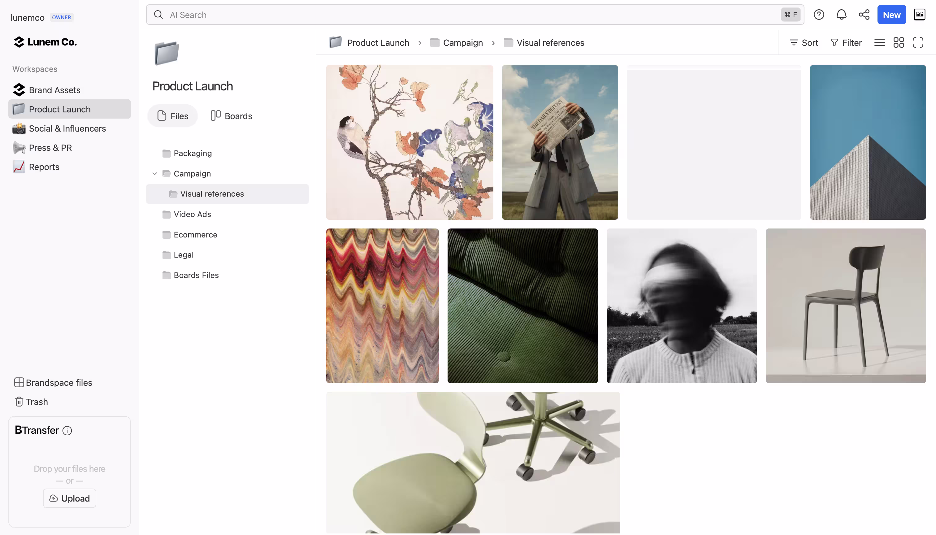Brault homepage animation
