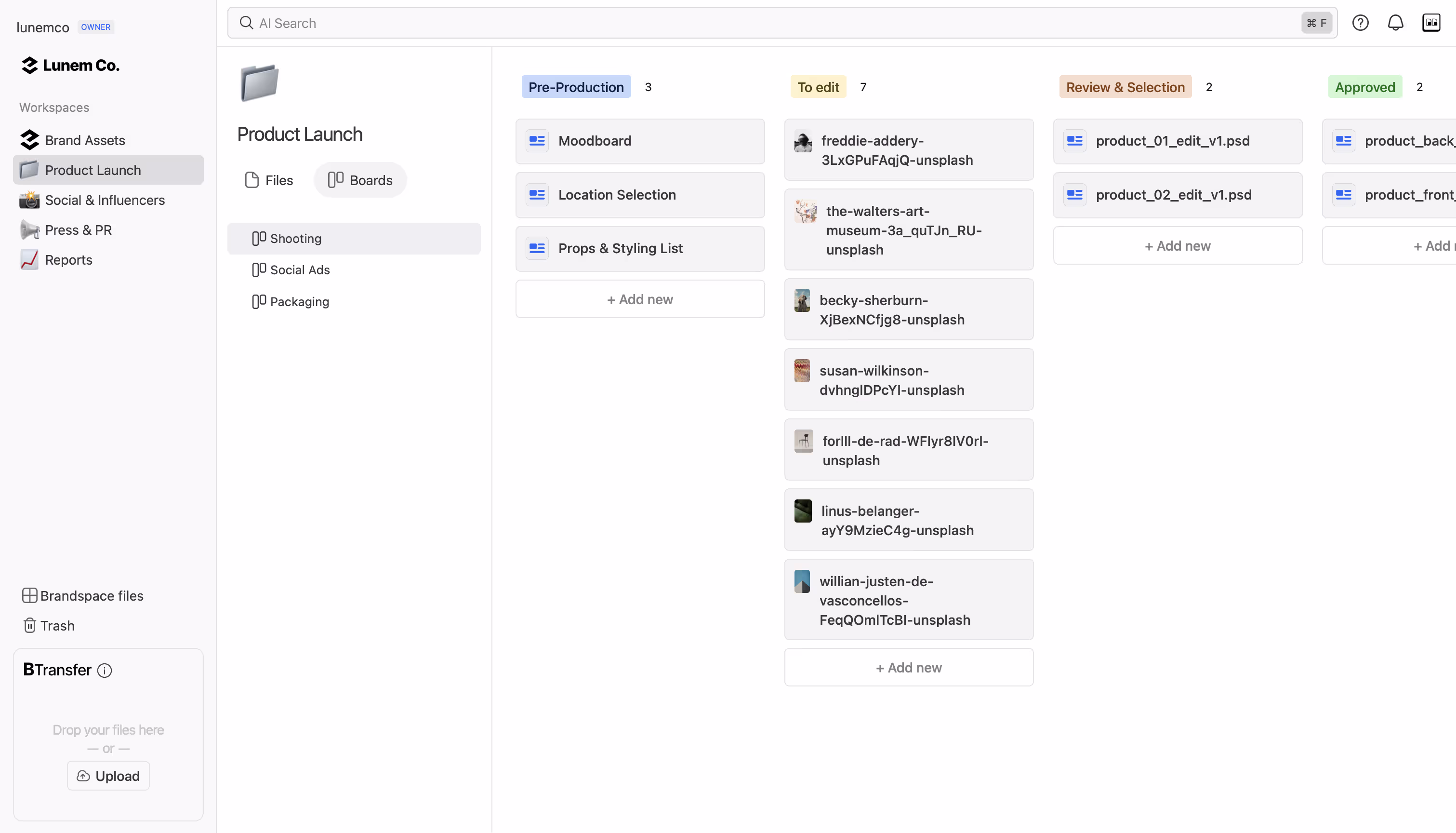 Brault homepage animation